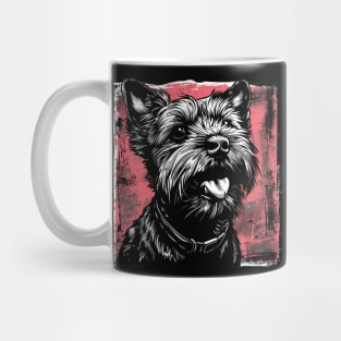 Retro Art Cairn Terrier Dog Lover Mug